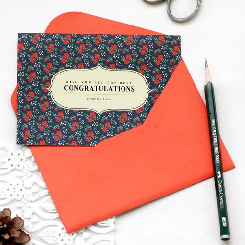 Iconic Congratulation illustration pattern message card - fallindesign