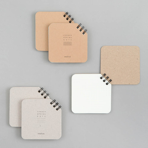 Mini Notepad Grid Corner mini spiral lined/Grid notepad notebook - fallindesign