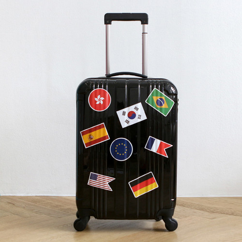 Indigo Flag PVC point sticker water resistant luggage sticker