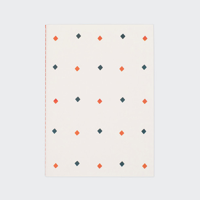 Diamond pattern sewn bound A5 lined notebook
