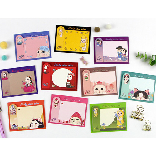 Jetoy Choo Choo Cat Sticky Memo Notes Bookmark Fallindesign