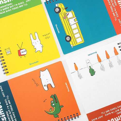 Simsimi Note Book 2young Simsimtokki illustration spiral lined school notebook