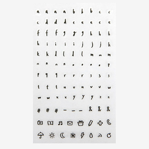 Dailylike Daily transparent clear deco sticker - Alphabet