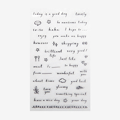 Dailylike Daily transparent clear deco sticker - Today lettering