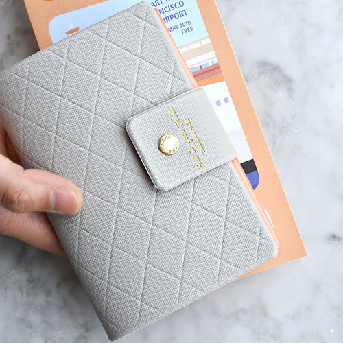 Play Obje Diamond pattern travel passport case holder