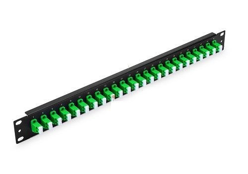 48 Fibers 24 Ports Lc Apc Duplex Os2 Single Mode Adapters 1u High 19 Fiber Patch Panel