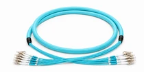 24 Fiber 50/125 OM4 Multimode Indoor Multifiber Pre-Terminated Breakout Cable LC-LC 150m