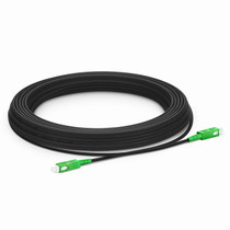 SC/APC to SC/APC Armored Fiber Optic Internet Cable - 5 Meter, OS2 Singlemode Simplex, LSZH Black