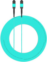 10m/32.81ft MPO/A Female to Female OM3 Multimode Fiber Cable, 16 Core, 50/125μm, Type B Polarity