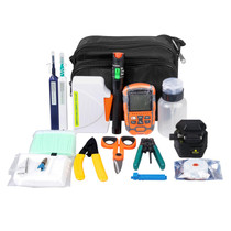 Fiber Termination Kit, Fiber Light Meter, 30km Visual Fault Locator, Fiber Cleaver 6C, FTTH Fiber Optic Tool Kit for CATV Engineering, Black