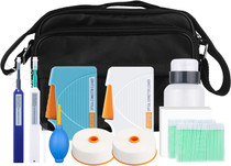 13PC Fiber Optic Cleaning Kit, Optical Fiber Cleaner Tools with 1.25mm/2.5mm Pens and Cassette for FC SC ST LC MU Connectors