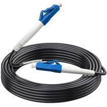 75M (246FT) LC to LC Outdoor Armored Simplex OS2 9/125 Single Mode Fiber Patch Cable, LSZH Black