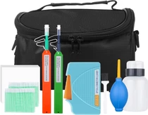 Fiber Optic Cleaning Tool Kit with Storage Bag, Cassette Cleaner and 1.25mm / 2.5mm Pens for SC, FC, ST, LC and MU Connectors