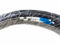 120M (394ft) Outdoor Armored Single Mode Fiber Optic Cable, LC to LC UPC, Duplex 4 Strand, 9/125um, Black