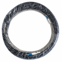 20M (66ft) Outdoor Armored Single Mode Fiber Optic Cable, LC to LC UPC, Duplex 2 Strand, 9/125um, Black