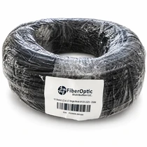 250m (820ft) 12 Strand Ruggedized Outdoor Armored Single Mode Fiber Optic Cable, 9/125 OS2, LC/UPC to LC/UPC, Black