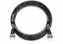 70M Outdoor Armored 2 Strand Single Mode Fiber Cable ST-ST UPC 9/125 OS2 Black 230FT