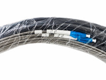 20M Outdoor Armored 4 Strand Single Mode Fiber Cable ST-ST UPC 9/125 OS2 Black 66FT