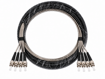 20M Outdoor Armored 4 Strand Single Mode Fiber Cable ST-ST UPC 9/125 OS2 Black 66FT