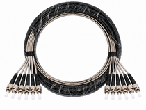 70M Outdoor Armored 6 Strand Single Mode Fiber Cable ST-ST UPC 9/125 OS2 Black 230FT