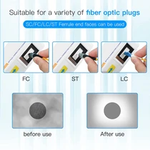 3-Piece Fiber Optic Cleaner Tool Kit with 2.5mm and 1.25mm Cleaning Pens and Cleaning Box for SC, ST, FC, LC and MU Connectors
