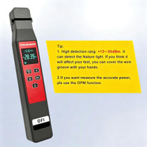 Red Live Optical Fiber Identifier with Visual Fault Locator and Optical Power Meter, 800 to 1700nm Fiber Test Tool for FTTH