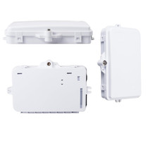 6-Port SC/APC Fiber Optic Wall Box, Compact 6-Core IP65 FTTH Distribution Enclosure with 6 SC/APC Couplers, White
