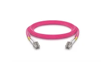 3M (9.84ft) OM4 LC to LC Duplex Multimode Fiber Optic Patch Cable, 50/125µm, UPC, Aqua