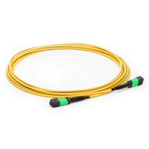 3m (10ft) MTP Female to MTP Female 12 Fibers OS2 9/125 Single Mode Trunk Cable, Type B, Elite, LSZH, Yellow