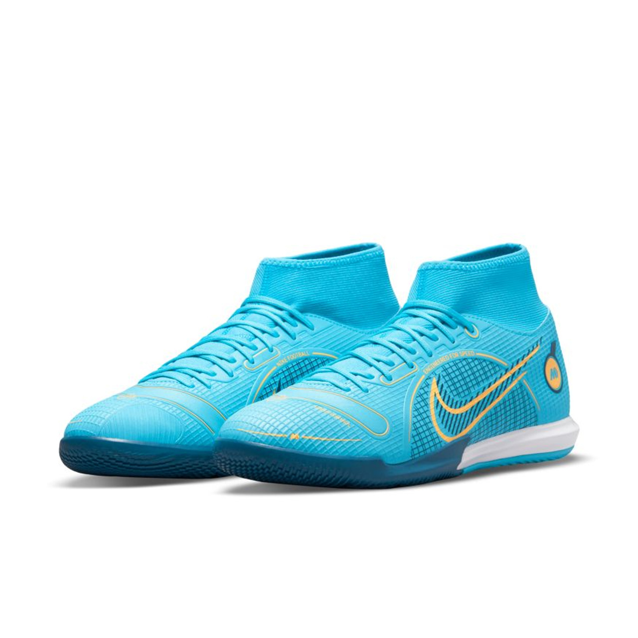 Nike Superfly 8 Academy Indoor Soccer Shoes 484/Blue-Orange - Chicago Soccer