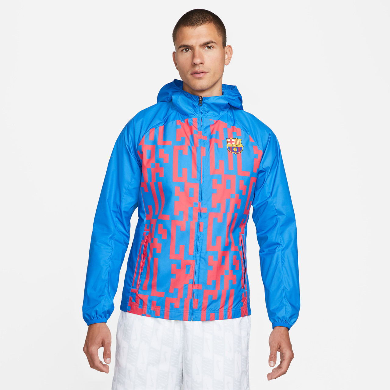 Nike FC Barcelona AWF Jacket - Vivid Orange - Soccer Master