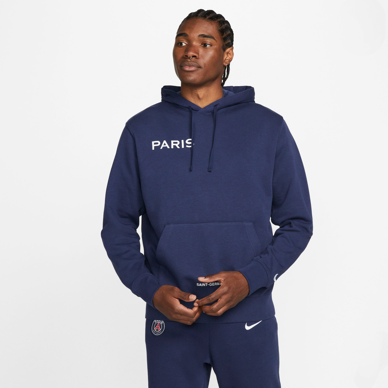 Nike Saint-Germain French Terry Soccer Hoodie 410-Navy 2022-23 Chicago