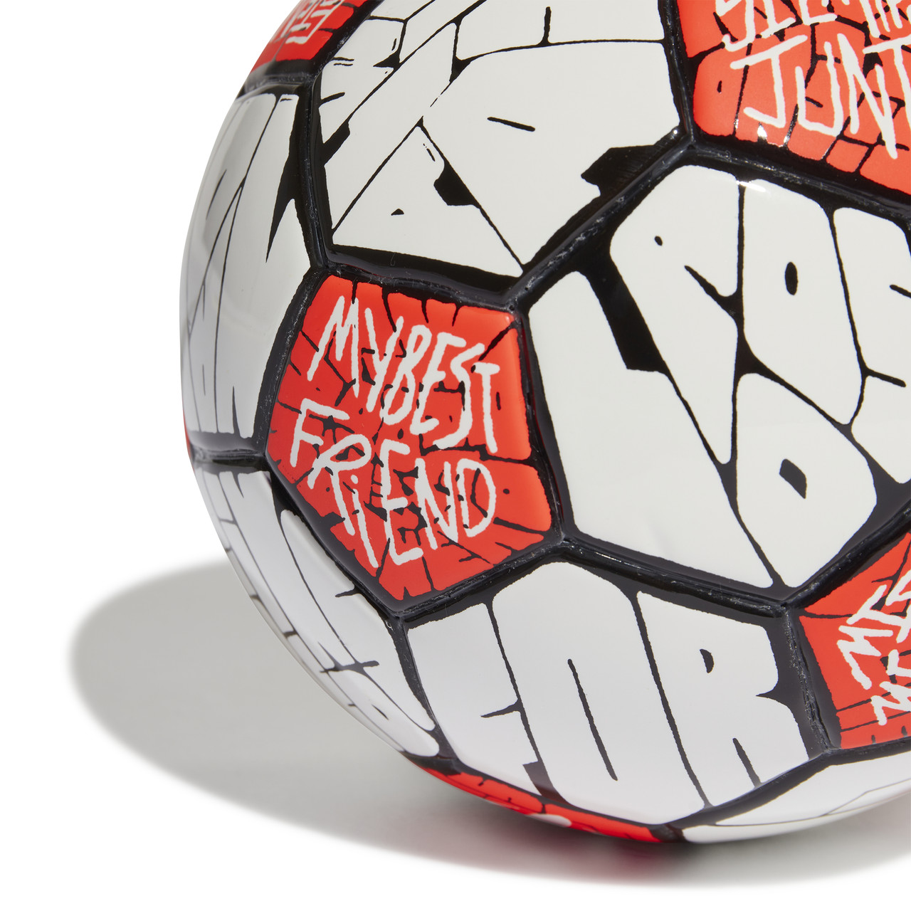 Ball adidas Messi Club White-Black-Solar Red - Fútbol Emotion