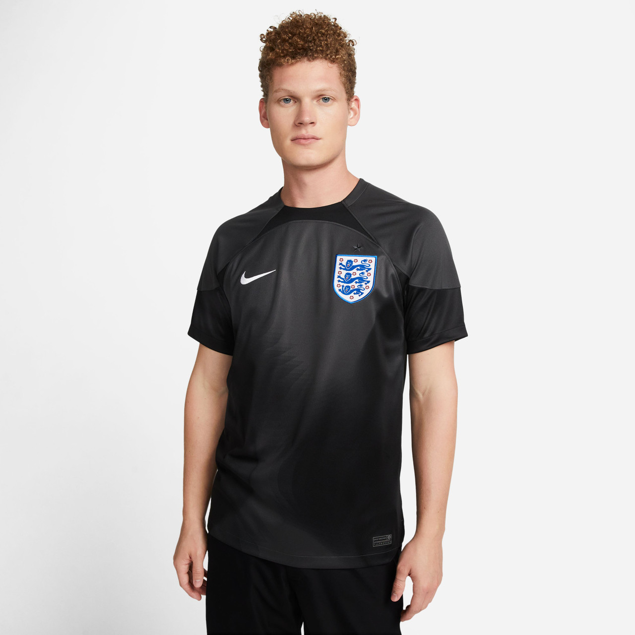 Nike England Goalkeeper Short-Sleeve Jersey 060-Black-Grey WC2022