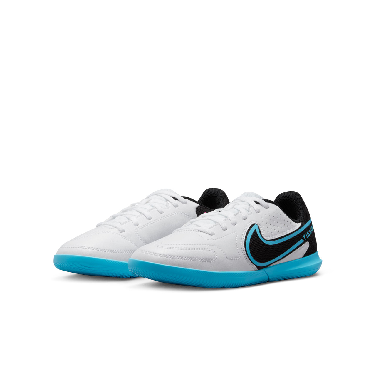 Nike Jr. Tiempo Legend 9 Club Indoor Soccer Shoes youth Version  146-White-Blue - Chicago Soccer