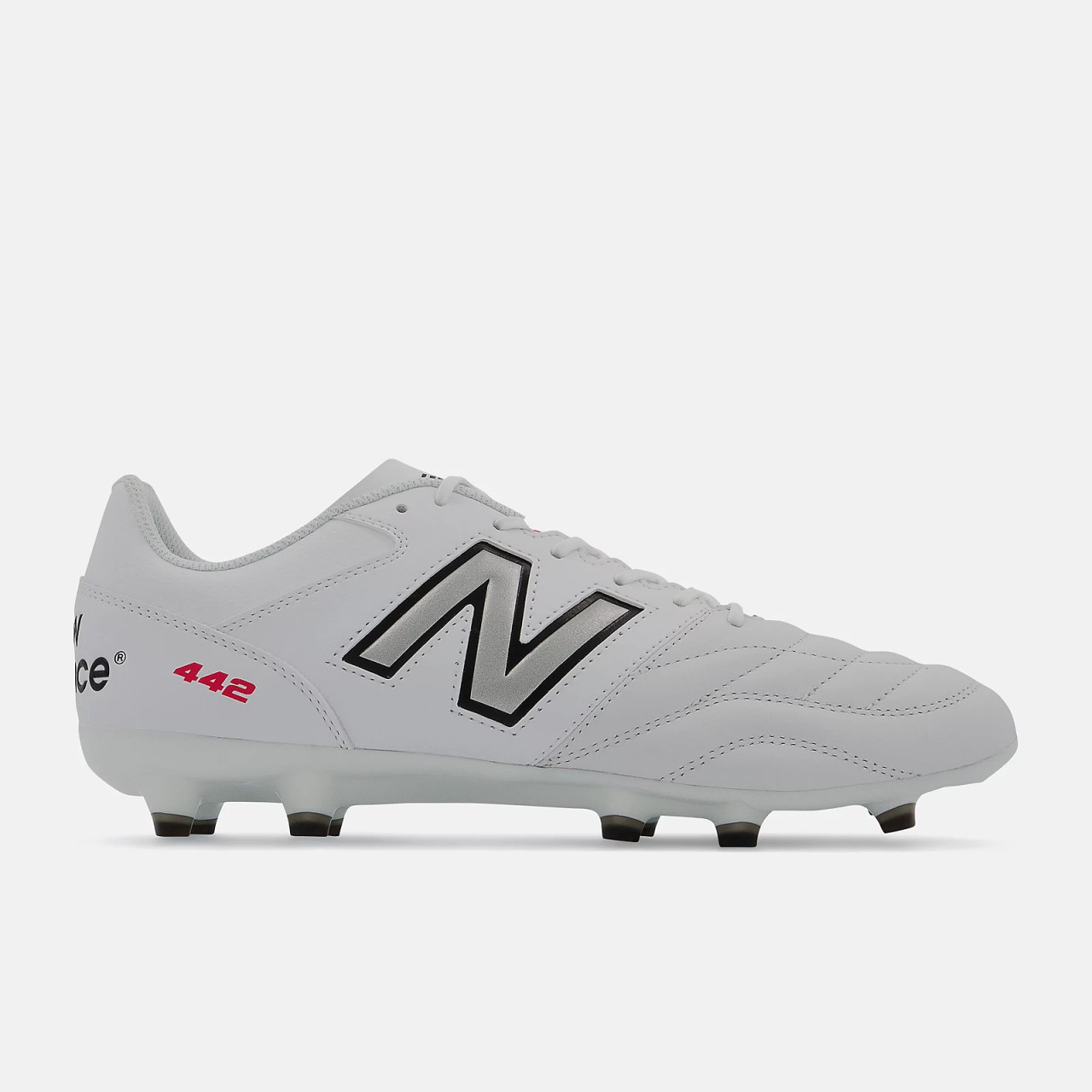 New Balance 442 V2 Team Firm Ground Soccer Cleats White/Black