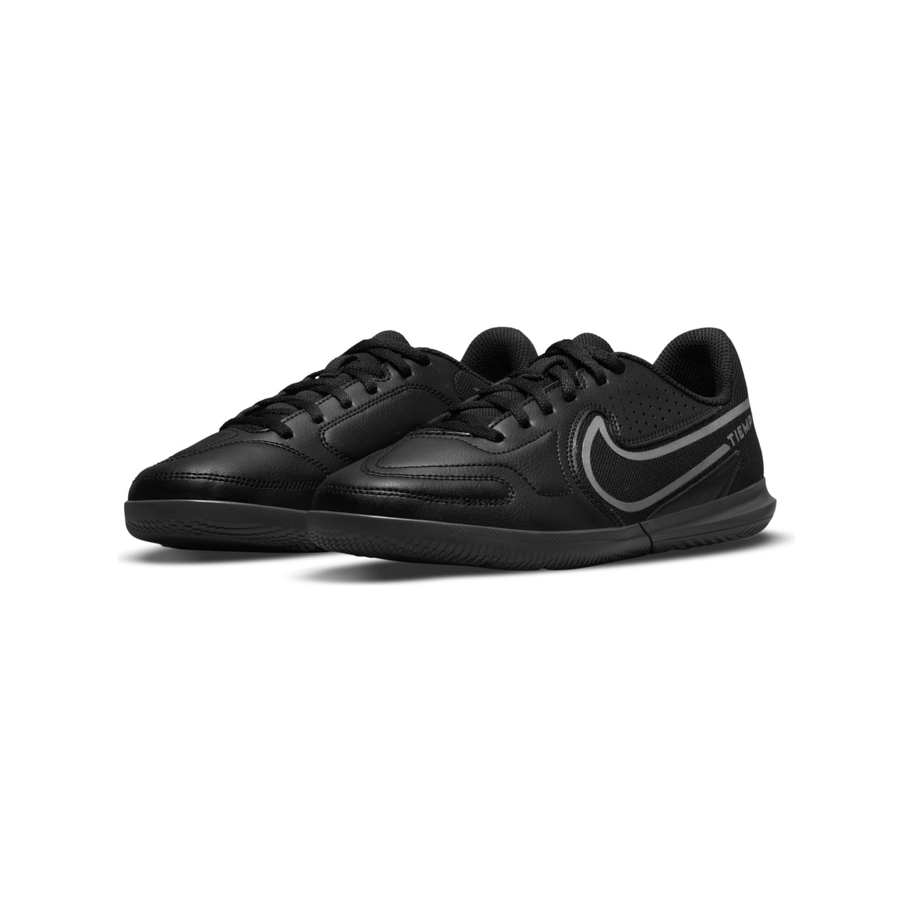 Nike Jr. Tiempo 9 Club Indoor Soccer Shoes Version 004/Black-Grey - Chicago
