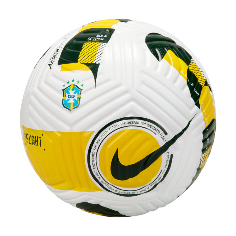 Nike Brazil Flight Match Soccer Ball 100-White-Yellow