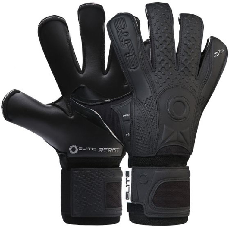 Elite Sport Black Solo Goalkeeper Gloves Black-Black