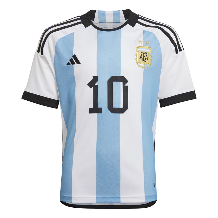 adidas Argentina Home Messi Jersey Youth Version White WC2022 