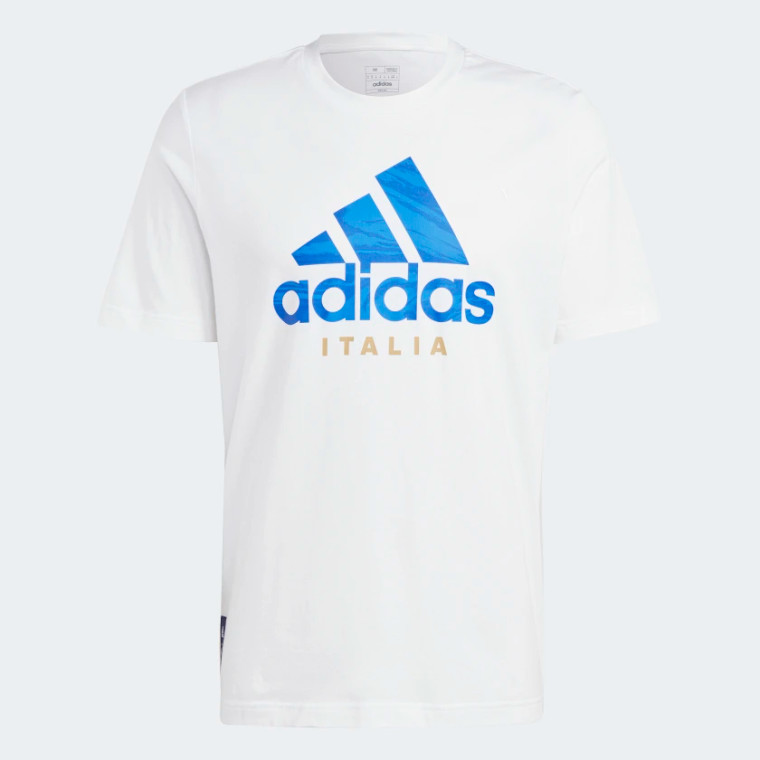 adidas Italy DNA Graphic T-Shirt White-Blue 2023-24