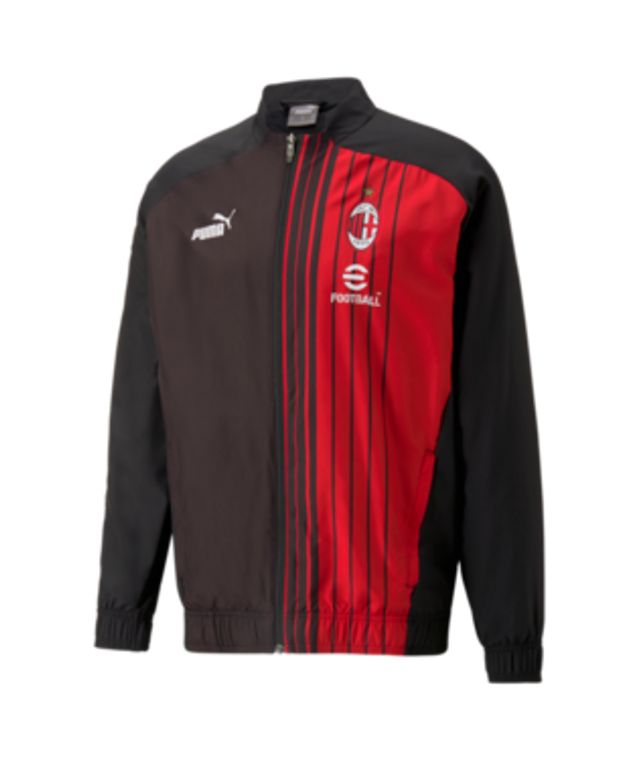 Puma A.C. Milan Prematch Jacket 01-Black-Red 2023-24