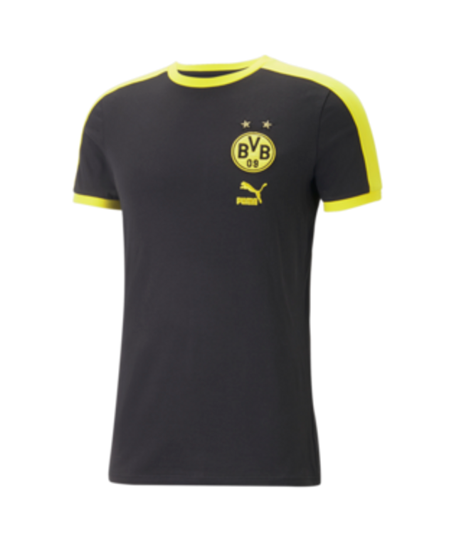 Puma Borussia Dortmund Futbol Heritage T7 T-Shirt 02-Black 2023-24   