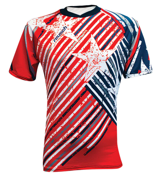 Reusch Patriot II Pro Fit Short Sleeve Goalkeeper Jersey Red/Navy