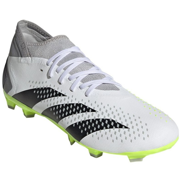 adidas Predator Accuracy.3 Firm Ground Soccer Cleats White/Black/Lemon