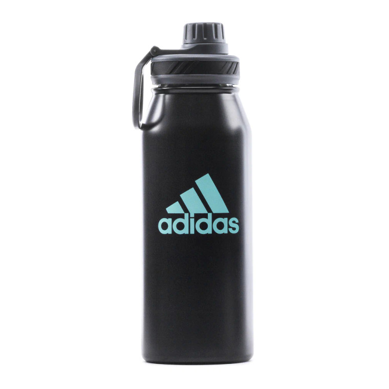 adidas Steel 1L Metal Bottle Black/Mint Green/Blue