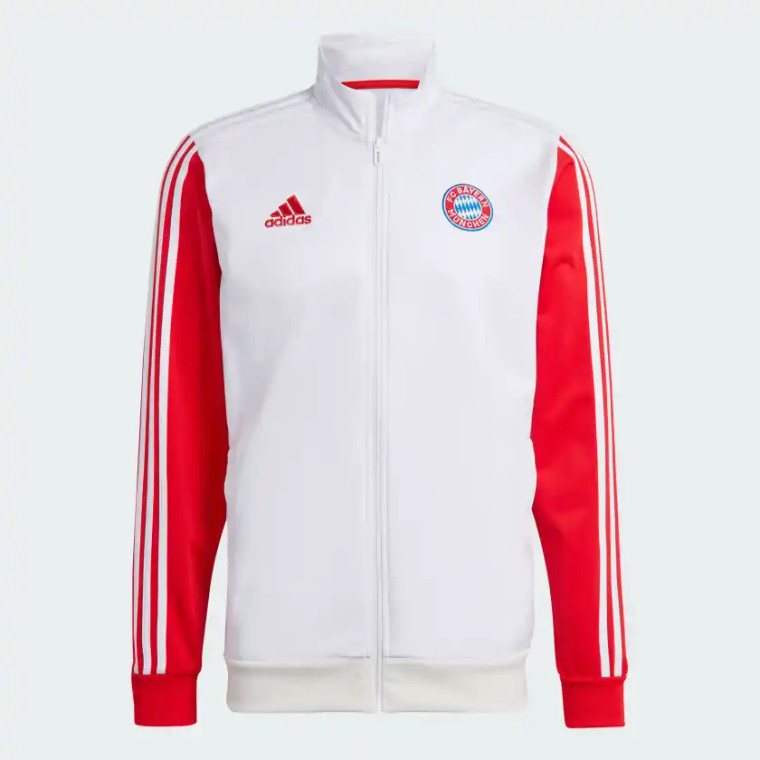 adidas Bayern Munich DNA Track Top Jacket White/Red 2023/24