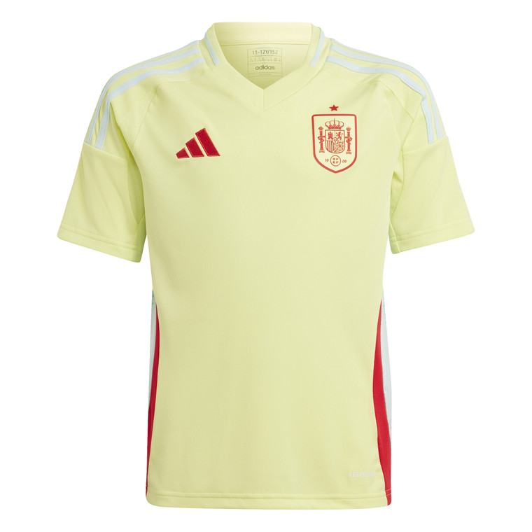 adidas Spain Away Jersey Youth Version Yellow Euro Copa 2024