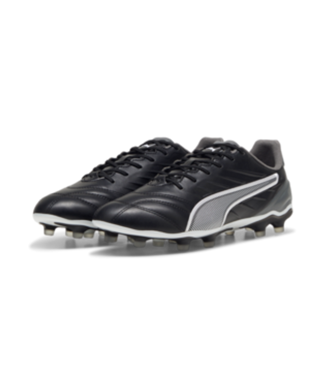 Puma King Pro Firm Ground Soccer Cleats 01-Black/White/Gray