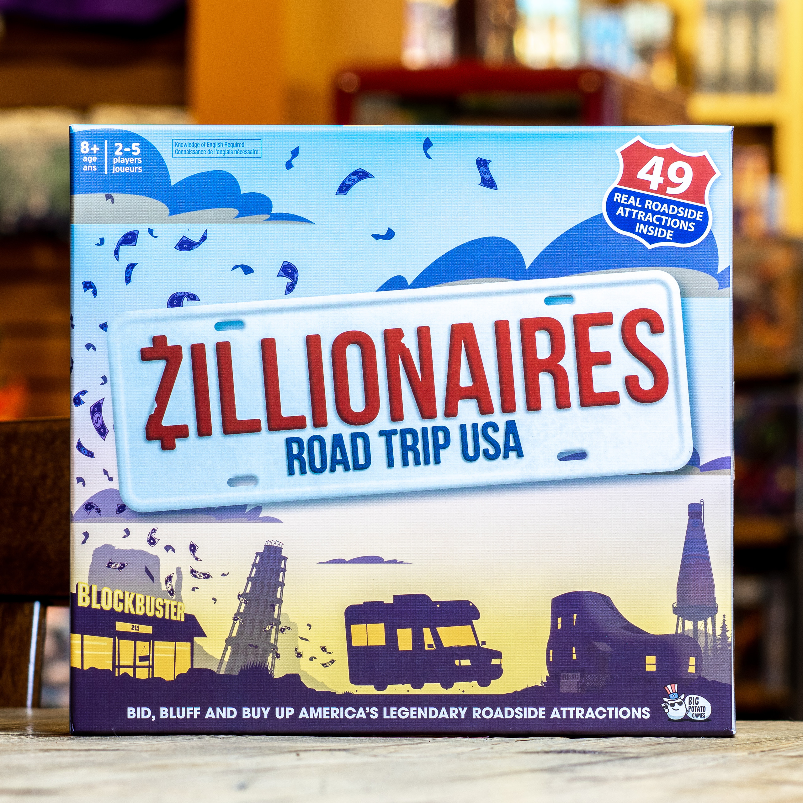 Zillionaires Road Trip USA – Gioco Da Tavolo In Inglese, Asta E Strategia, Per Famiglie E Bambini 8+